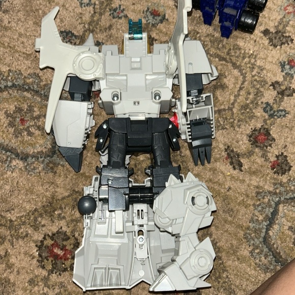 Transforming Robot Action Figure - Red, Gray, Gold - Picture 2 of 3